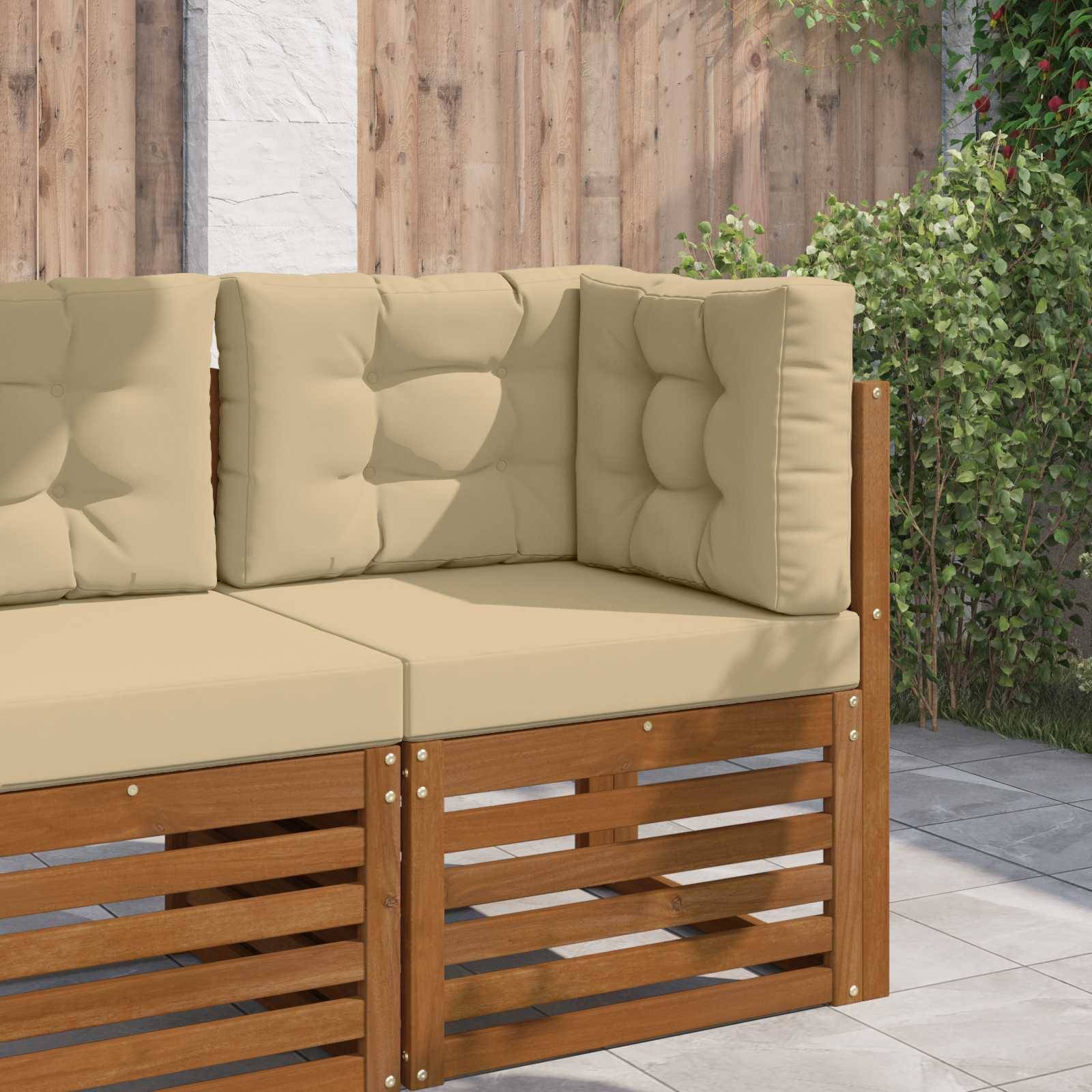 PANGIVO - Coussins de canapé extérieur polyester beige 60 x 60 x 8 cm, poids:3.74kg - PANGIVO - Image 1