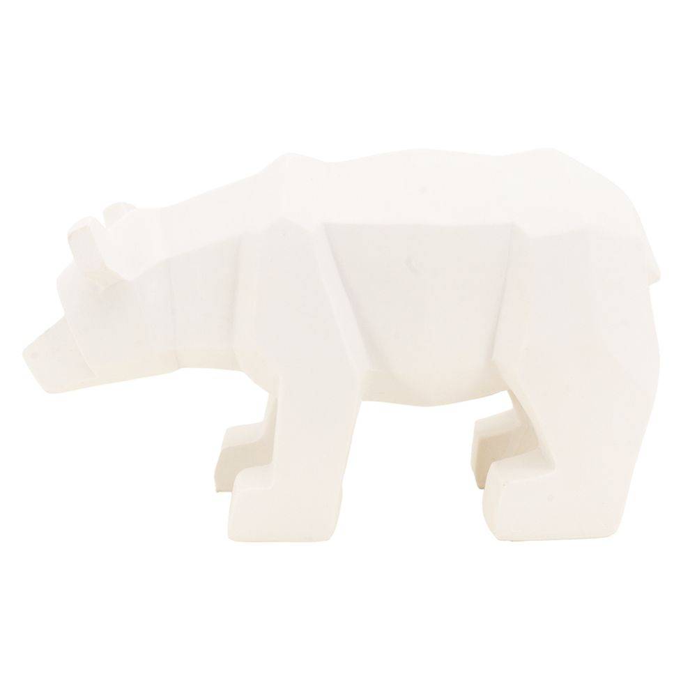 Aubry Gaspard - Ours déco en résine blanche origami - Image 4