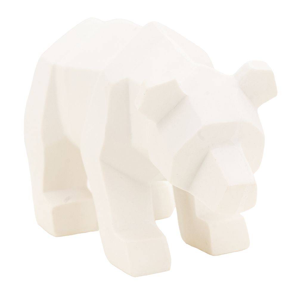 Aubry Gaspard - Ours déco en résine blanche origami - Image 3