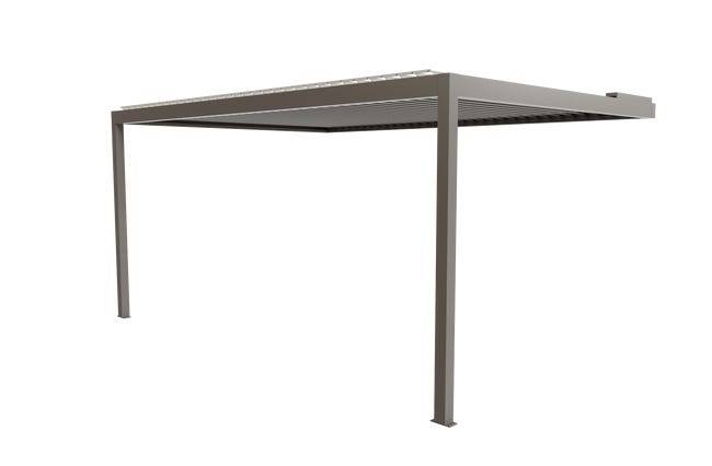 Pergola Bioclimatique Aluminium Adossée Motorisée Éclairée 5x3,5 Gris SV ORIAL France - Image 8