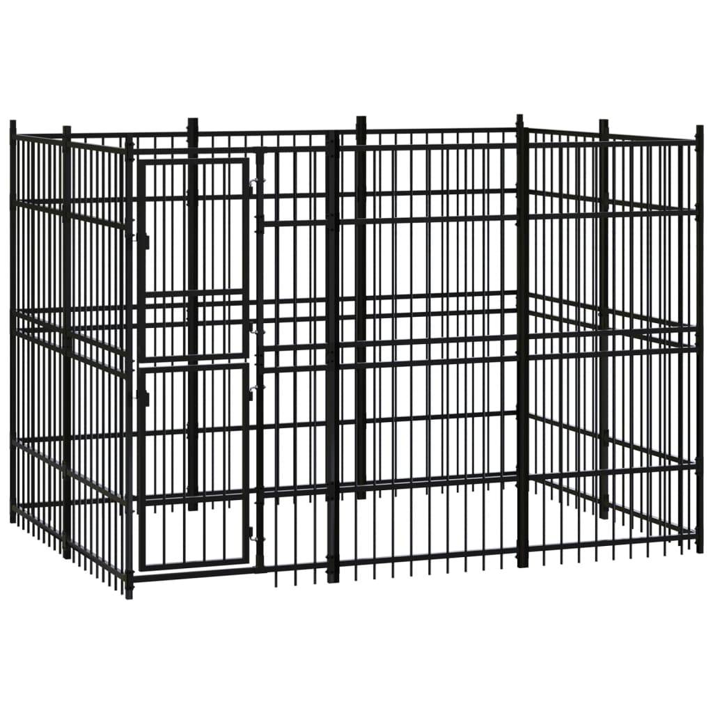 Vidaxl - Chenil d'extérieur pour chiens Acier 5,53 m² vidaXL 3097957 - Image 1