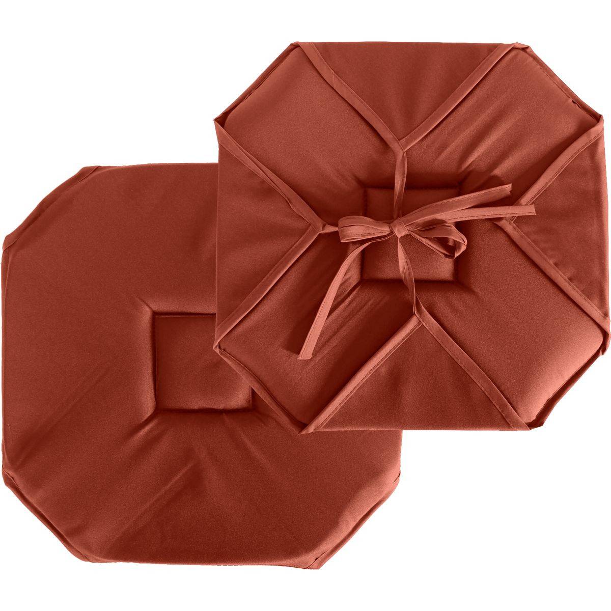 Enjoy Home - Galette de Chaise Uni "Basic" 40x40cm Terracotta - Image 1