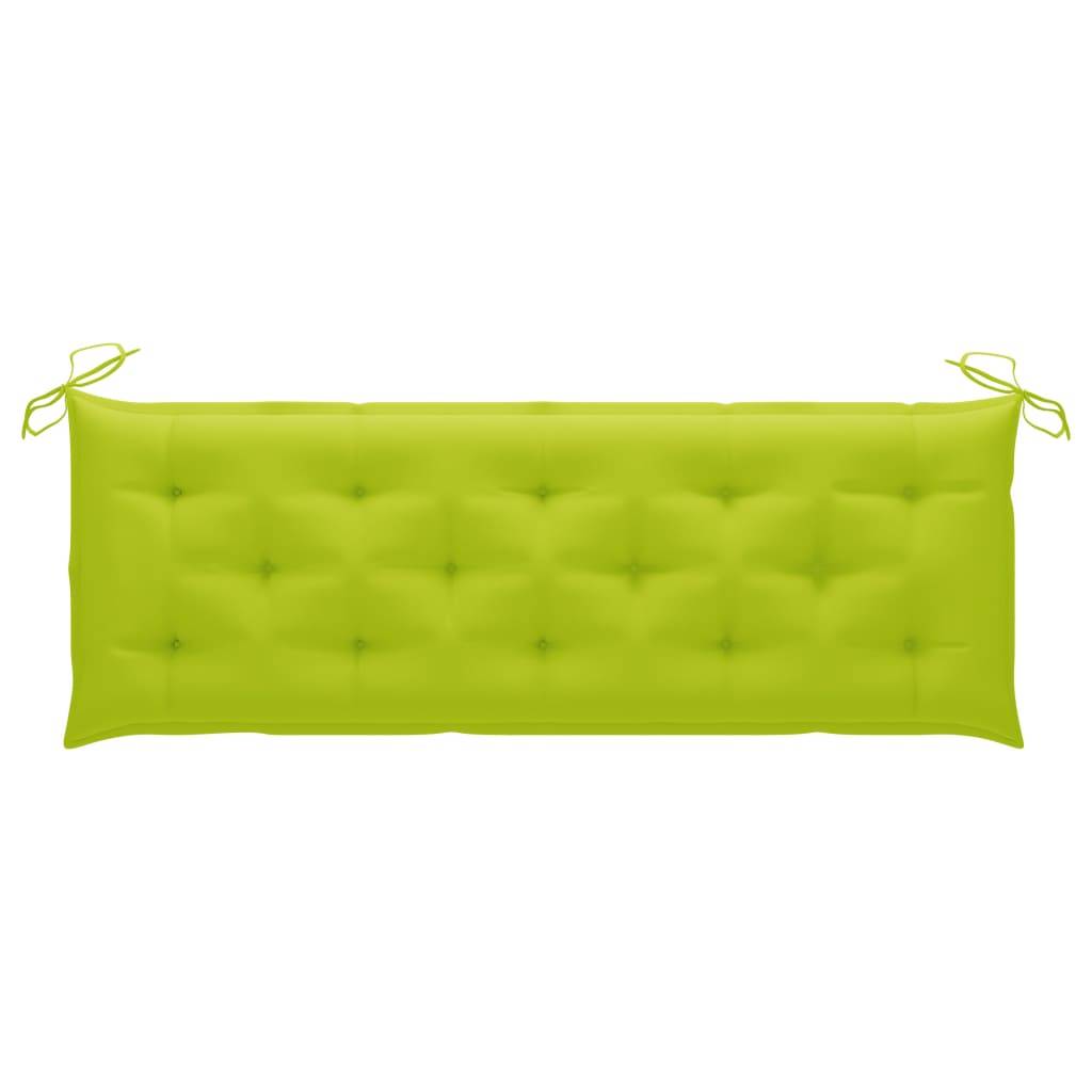 Helloshop26 - Banc de jardin meuble de patio d'extérieur terrasse avec coussin 157 cm bois d'acacia massif - Image 6