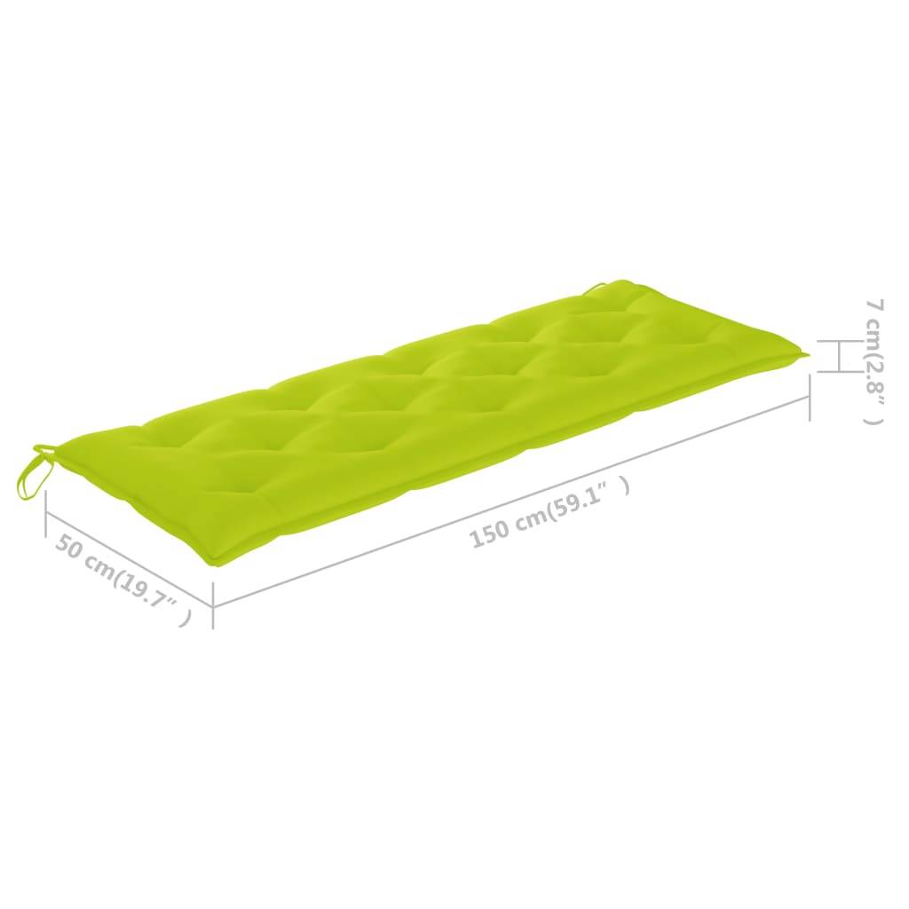 Helloshop26 - Banc de jardin meuble de patio d'extérieur terrasse avec coussin 157 cm bois d'acacia massif - Image 9