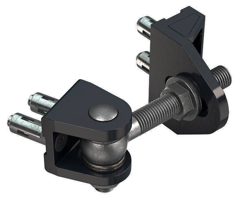 Charnière à visser Bolton HD4D 16mm Quick-Fix noir 9005 - LOCINOX - P00013389-9005 - Image 1