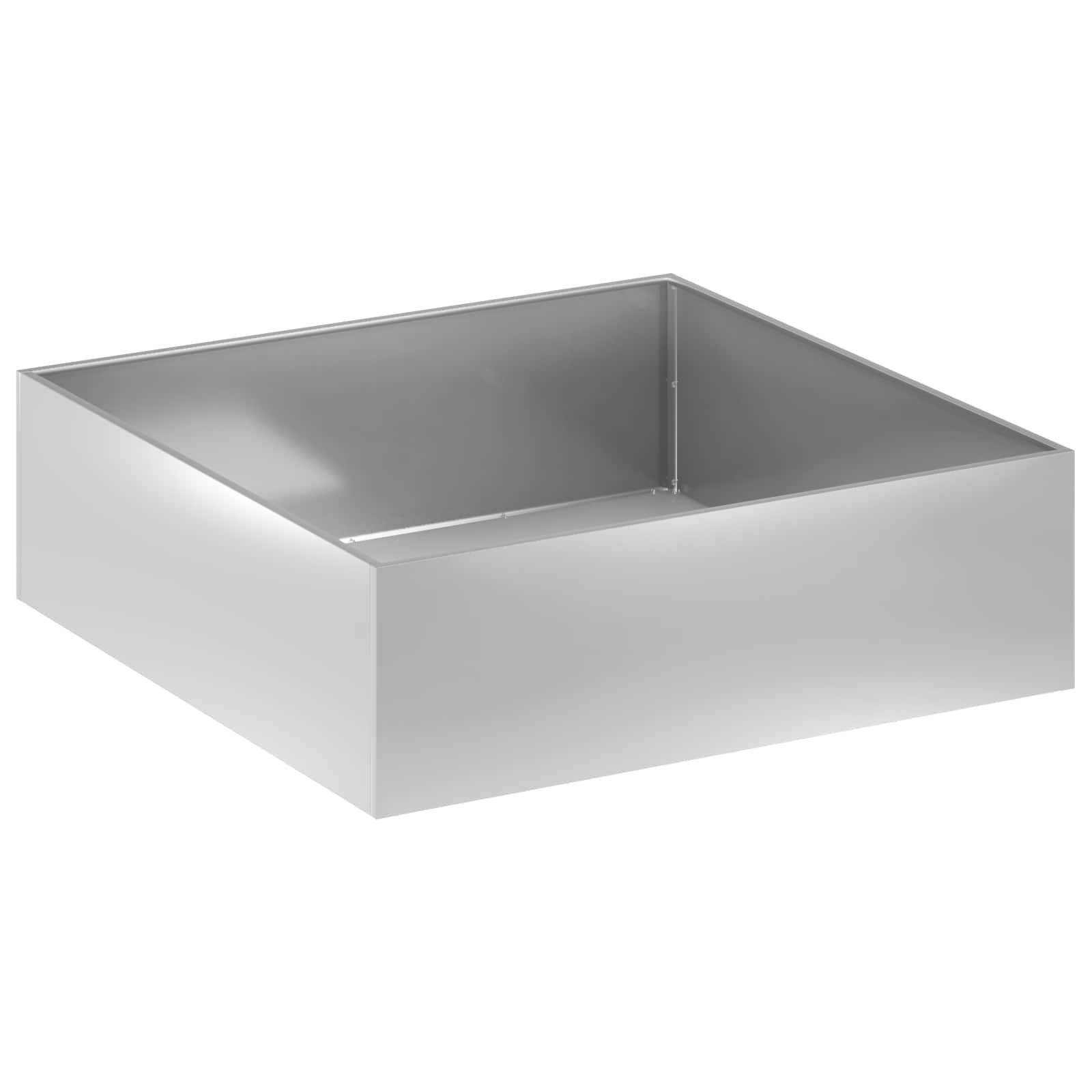 Vidaxl - Cache-pot de jardin Argenté 80 x 80 x 30 cm Acier galvanisé vidaXL 8005074 - Image 2