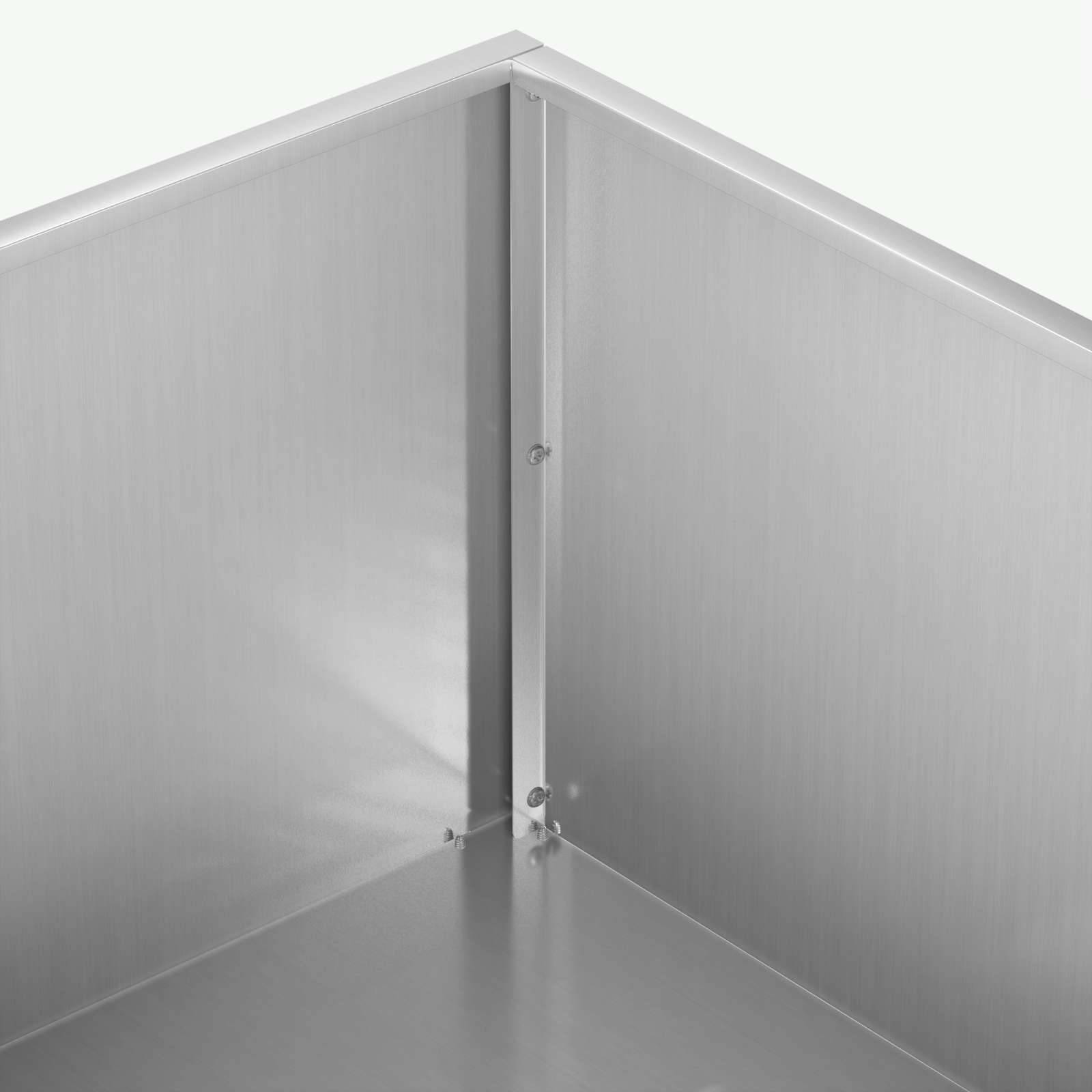 Vidaxl - Cache-pot de jardin Argenté 80 x 80 x 30 cm Acier galvanisé vidaXL 8005074 - Image 6