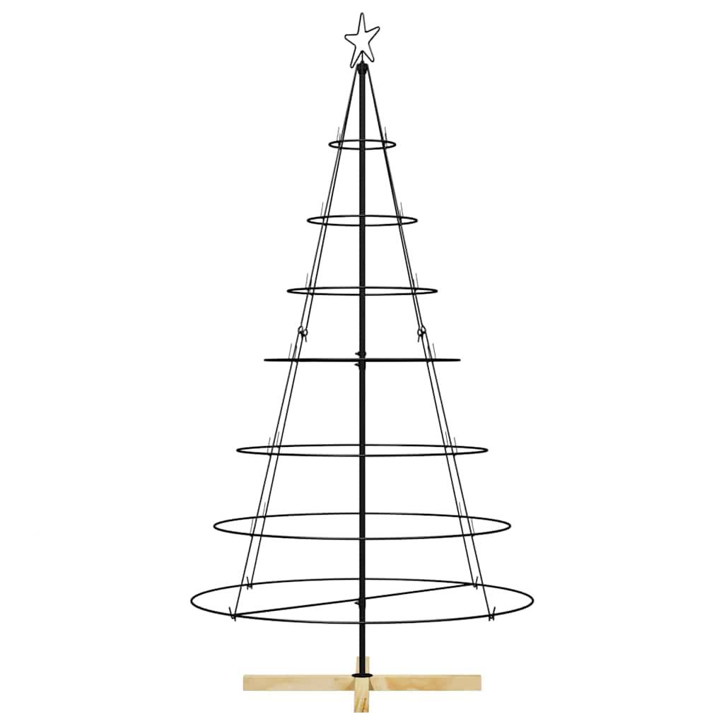 Grand sapin de Noël conique en acier support bois design Noir 180 cm – ComfortXL Outdoor Living - Image 5