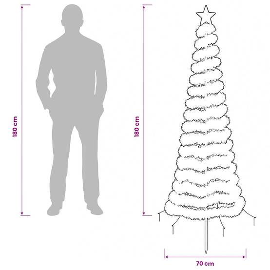 Vidaxl - Sapin de Noël en guirlande LED avec piquet EKENAS 180 cm vidaXL 42056545 - Image 3