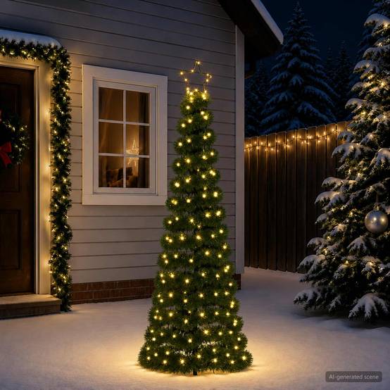 Vidaxl - Sapin de Noël en guirlande LED avec piquet EKENAS 180 cm vidaXL 42056545 - Image 1