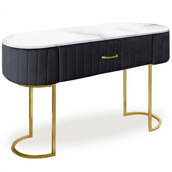 Coiffeuse Design 1 Tiroir "Lomape" 120cm Noir - Gamm vert