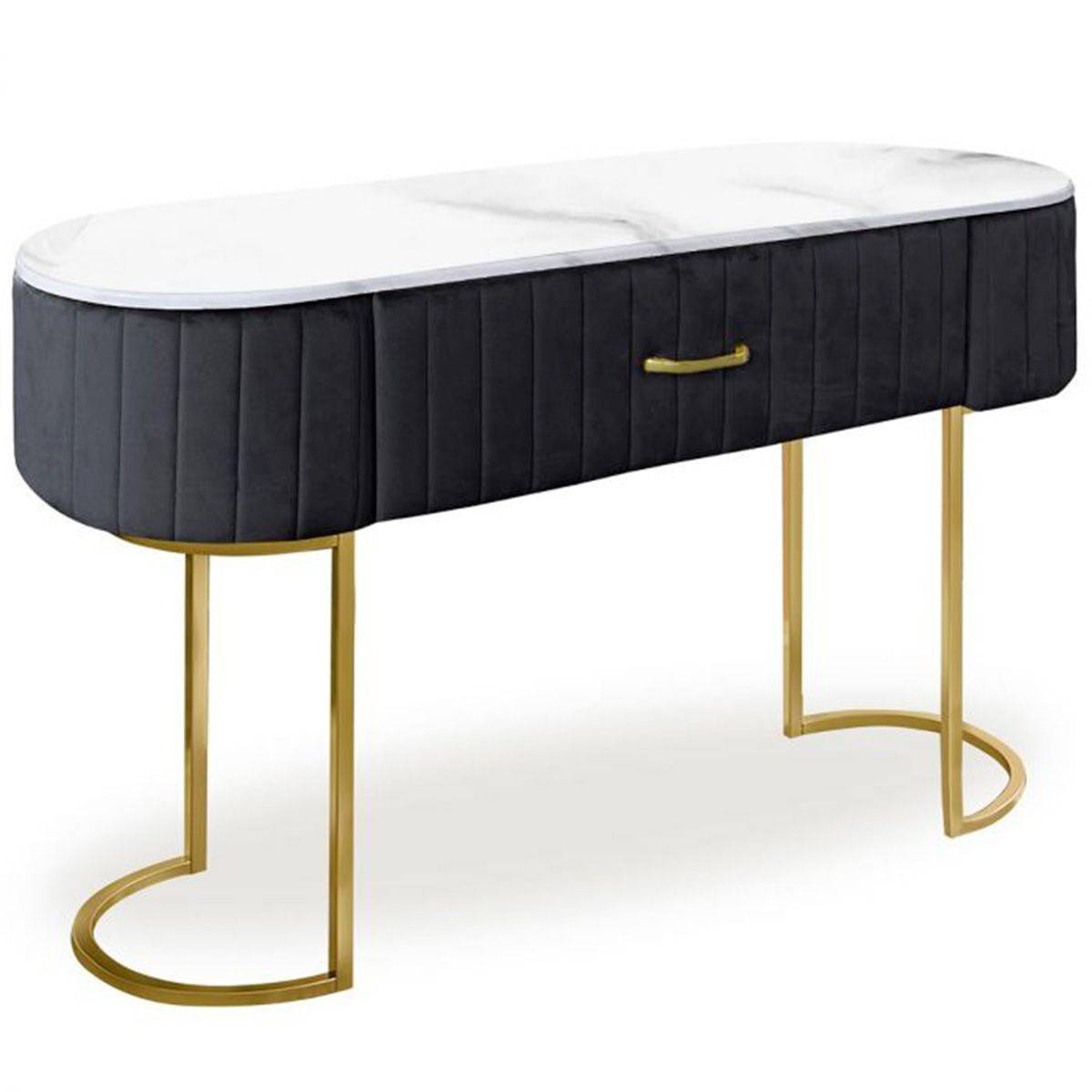 Coiffeuse Design 1 Tiroir "Lomape" 120cm Noir - Gamm vert