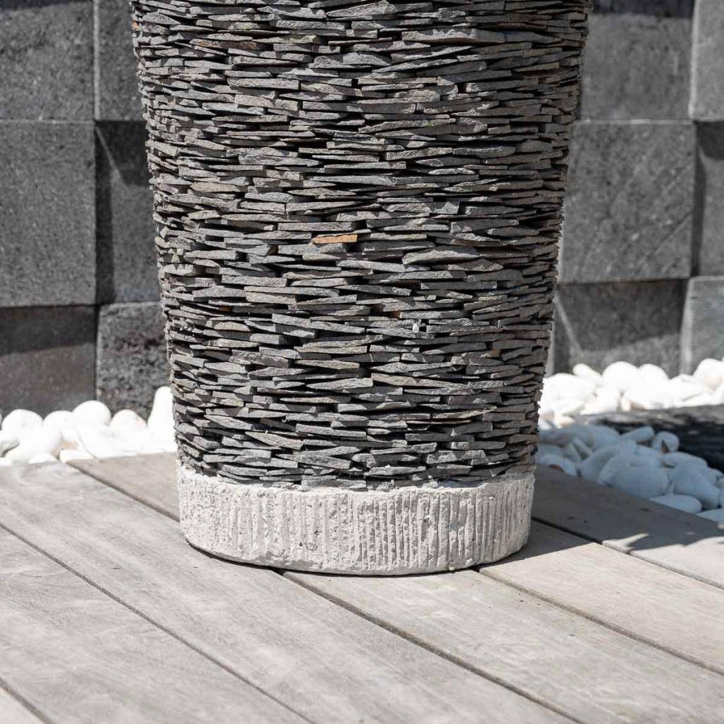Jardinière en pierre ardoise conique 80 cm - Image 4