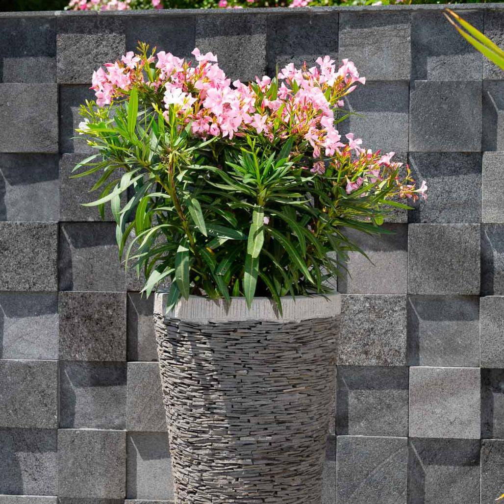 Jardinière en pierre ardoise conique 80 cm - Image 5