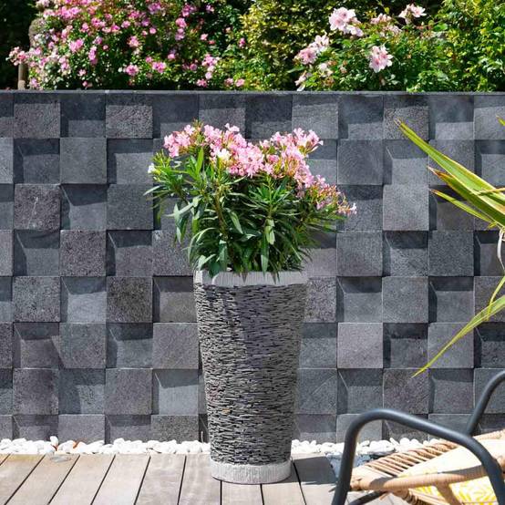 Jardinière en pierre ardoise conique 80 cm - Image 7