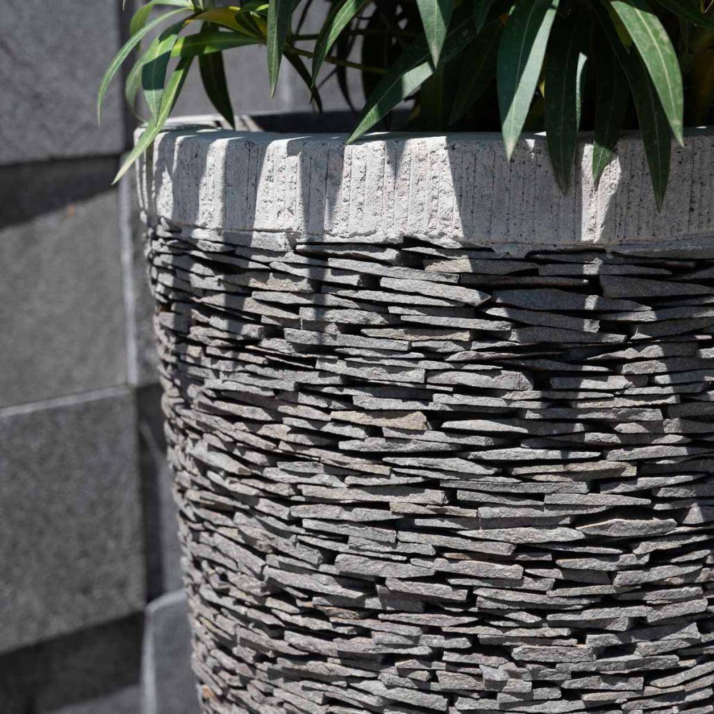 Jardinière en pierre ardoise conique 80 cm - Image 6