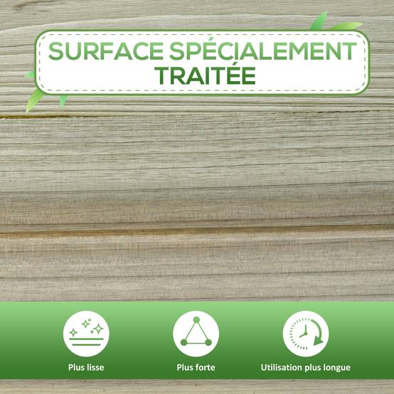 Table de culture potager surélevée bois sapin autoclave balcon 91cm vert - ComfortXL Outdoor Living - Image 9