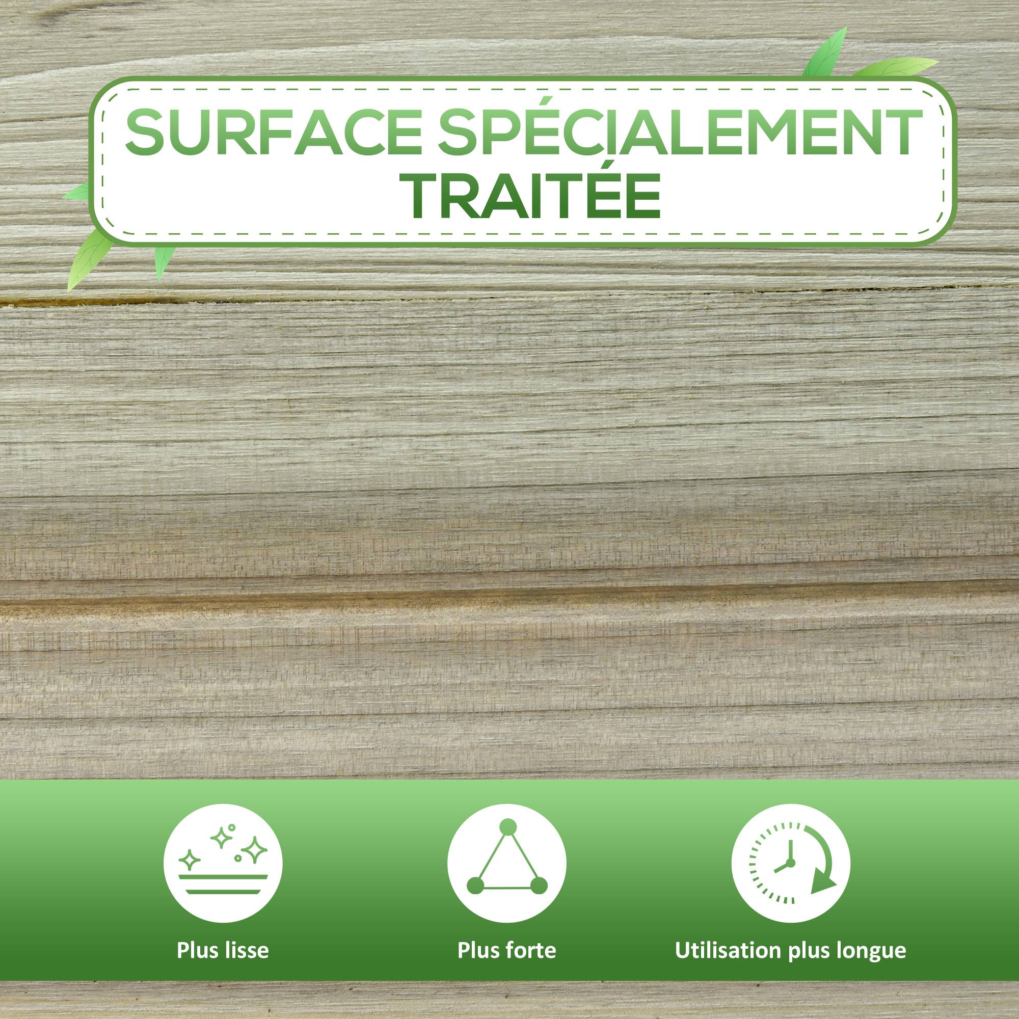 Table de culture potager surélevée bois sapin autoclave balcon 91cm vert - ComfortXL Outdoor Living - Image 9
