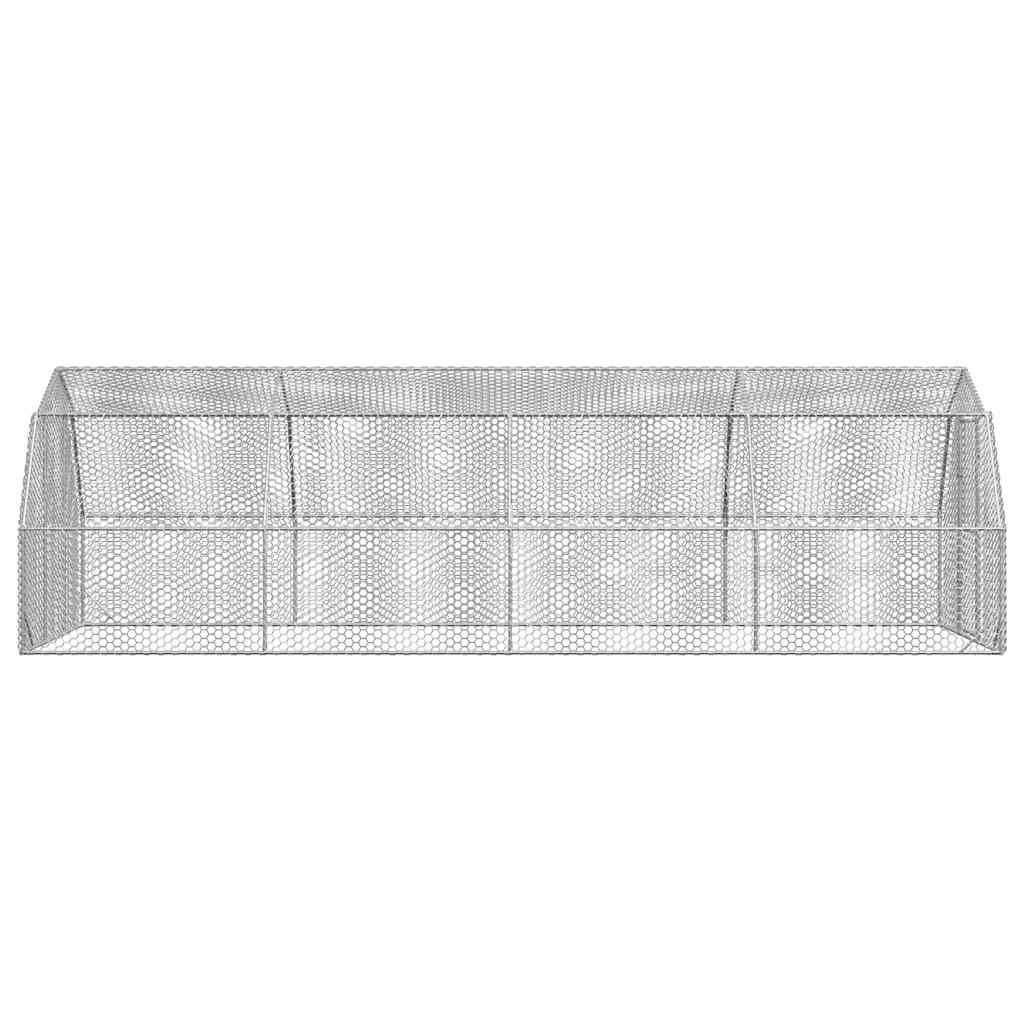 Poulailler acier argent 2,5 x 8 x 2,25 m - Prolenta premium p3307.1 - Image 4