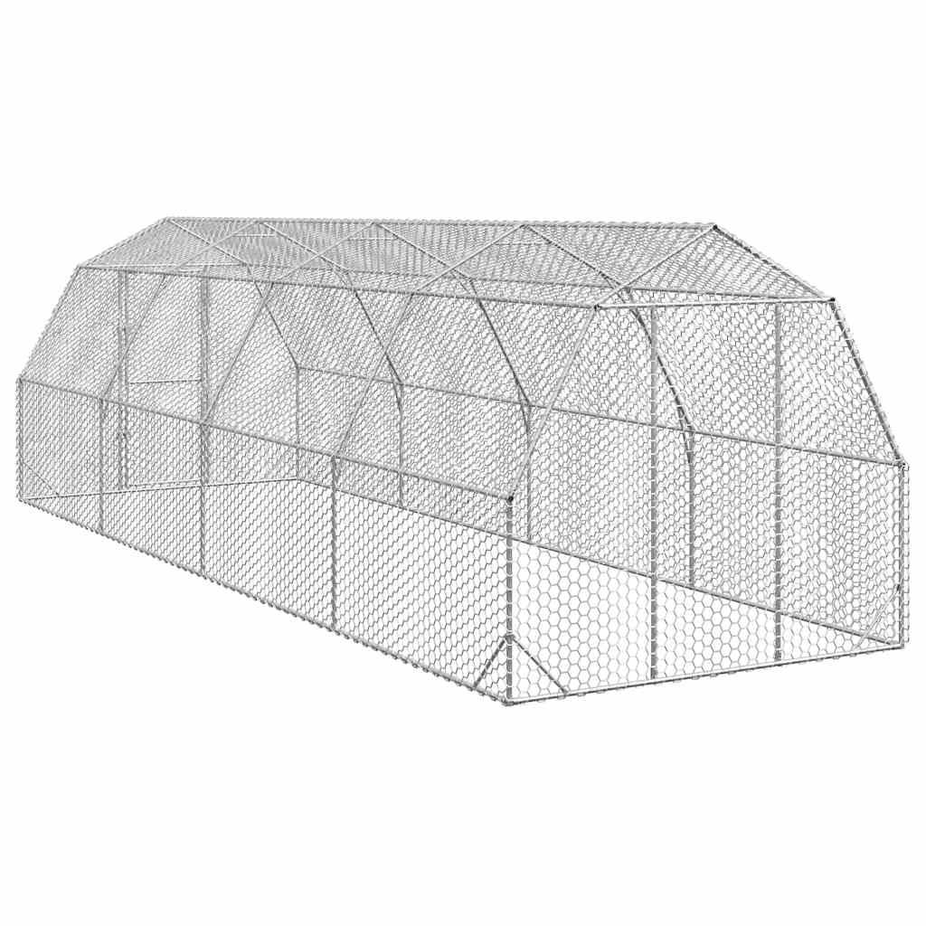 Poulailler acier argent 2,5 x 8 x 2,25 m - Prolenta premium p3307.1 - Image 5