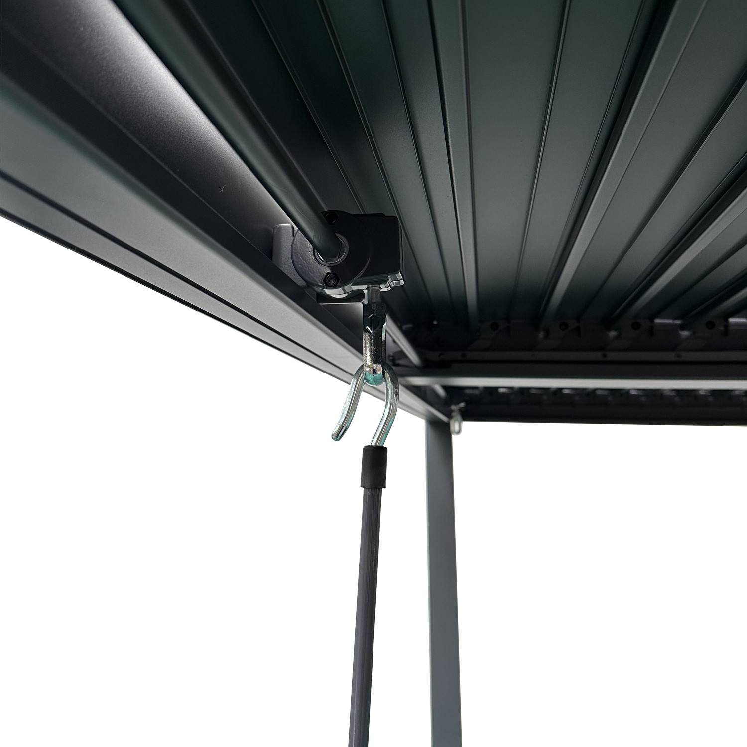 Autre - Tonnelle/Pergola bioclimatique lames orientables en aluminium 3x4m - Anthracite - BELAIR - Image 5