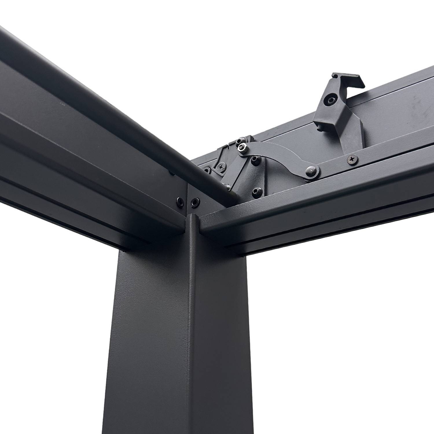 Autre - Tonnelle/Pergola bioclimatique lames orientables en aluminium 3x4m - Anthracite - BELAIR - Image 6