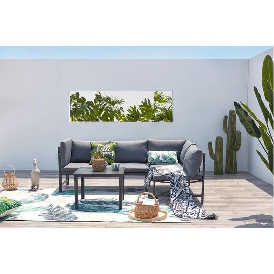 Salon de jardin bas avec canapé inclinable gris foncé KATEA - Image 8
