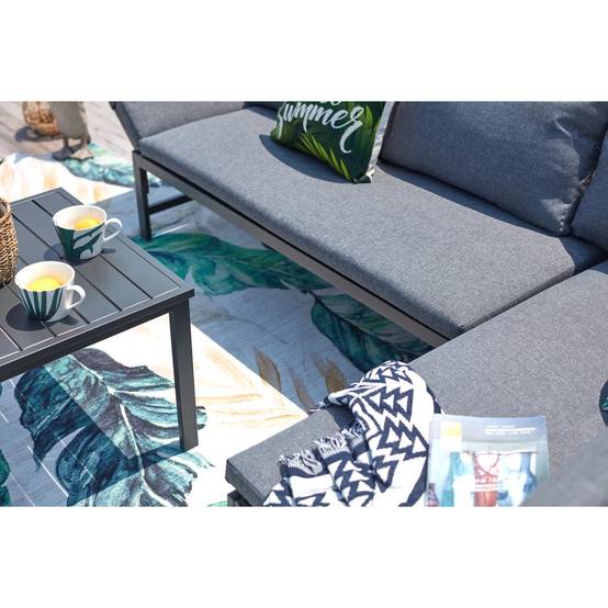Salon de jardin bas avec canapé inclinable gris foncé KATEA - Image 7