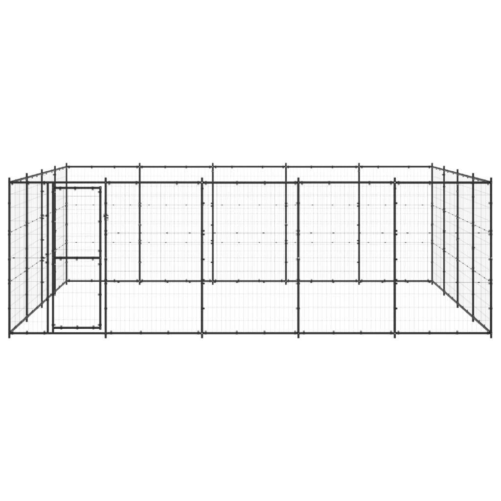 Helloshop26 - Chenil extérieur cage enclos parc animaux chien d'extérieur pour chiens acier 24,2 m² - Image 3