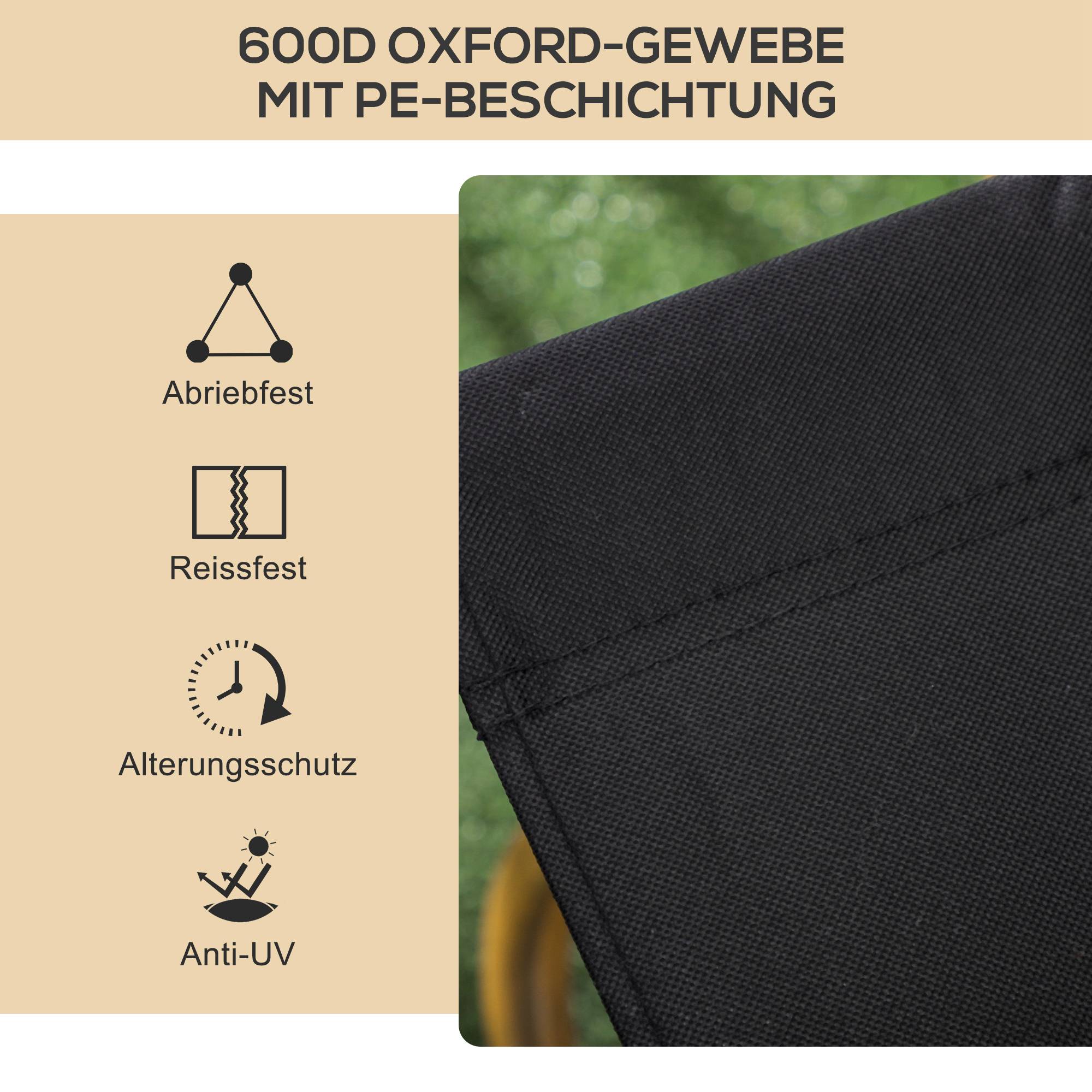 Lot 2 Chaises Camping Acier Oxford Pliables Plage Pêche Légères 54x59x78cm Noir - ComfortXL Outdoor Living - Image 8