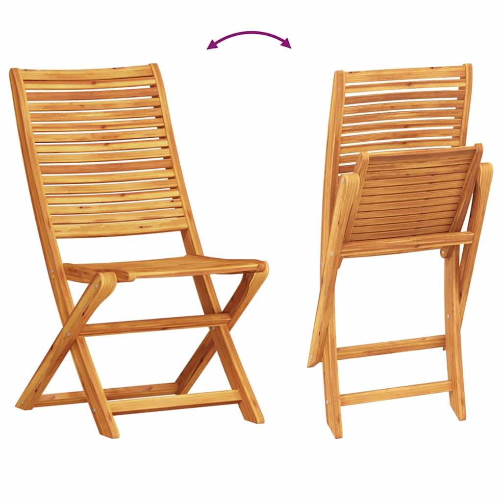 ComfortXL - Table et Chaises de Jardin Pliantes 2 Places Bois d'Acacia avec Trou de Parasol Marron – ComfortXL Outdoor Living - Image 4