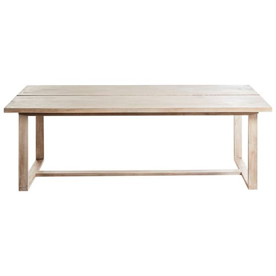 Beliani - Set de salle à manger, 6 Personnes Acacia Blanc cassé AZZANELLO - Beliani - Image 8