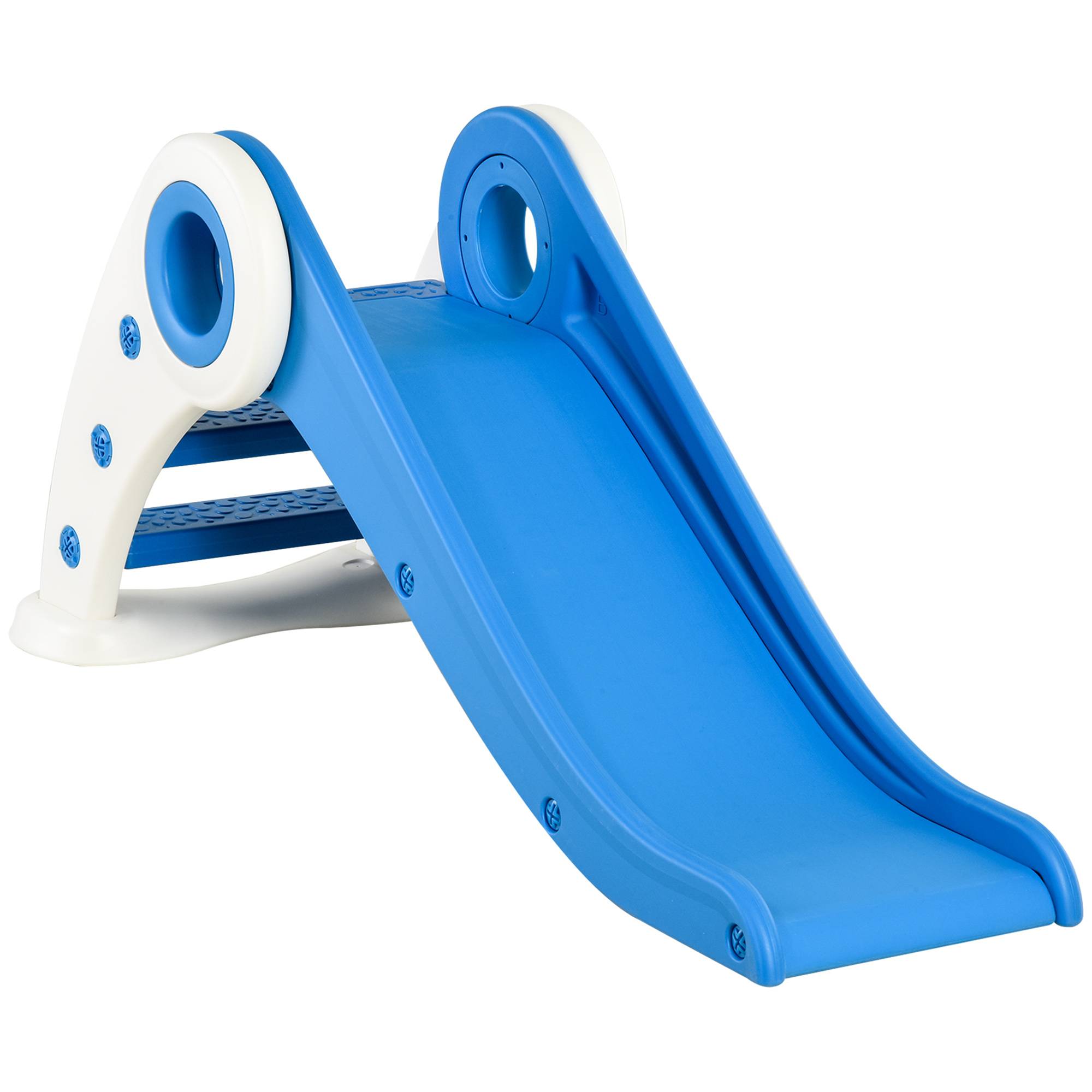 Toboggan pliable bleu escalier et rampe pour bébés 18–36 mois 120 × 50 × 56 cm intérieur et jardin - Image 2