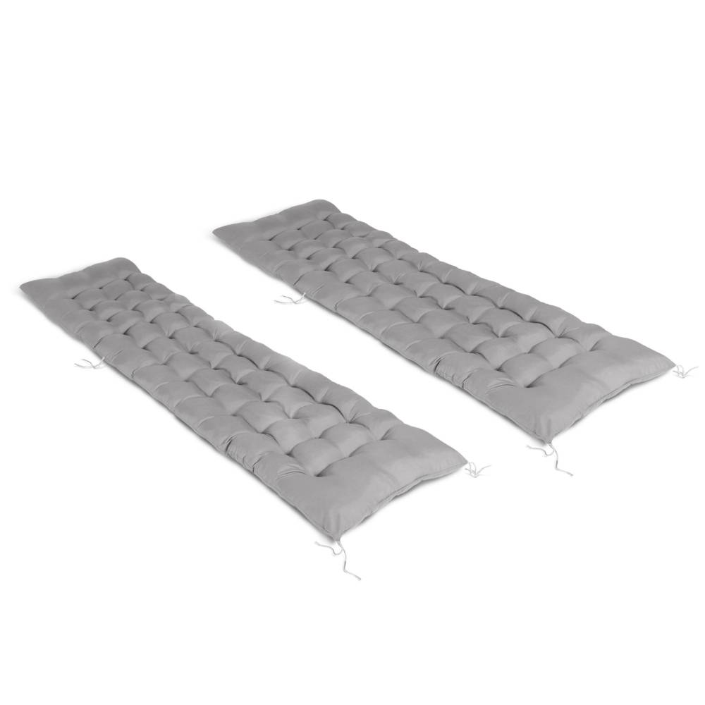 Terre Jardin - Coussin universel pour bain de soleil gris lot de 2 - TERRE JARDIN - Image 5
