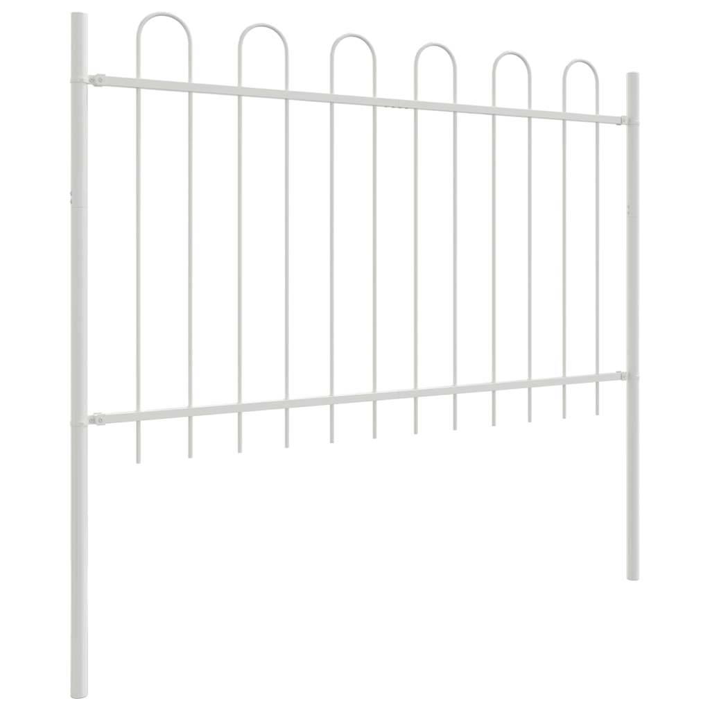 Maison Chic - Clôture de jardin - Panneau de clôture - Palissade Blanc 1.7 x 1.2 m Acier peint par poudre g452 - Image 3