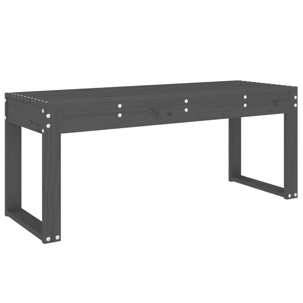 Maison Chic - Banc de jardin - Banc d'extérieur - Banquette gris 110x38x45 cm bois massif de pin - Image 1