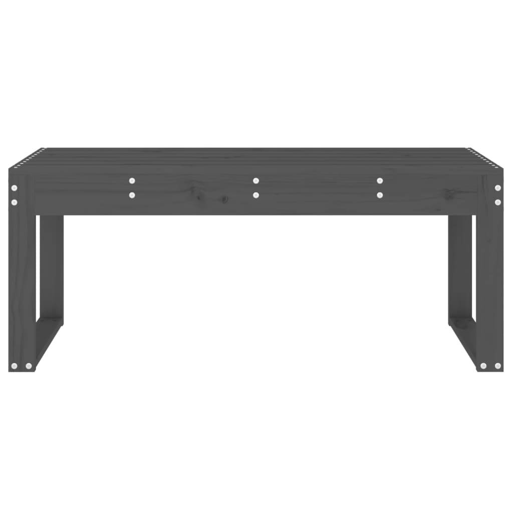 Maison Chic - Banc de jardin - Banc d'extérieur - Banquette gris 110x38x45 cm bois massif de pin - Image 3