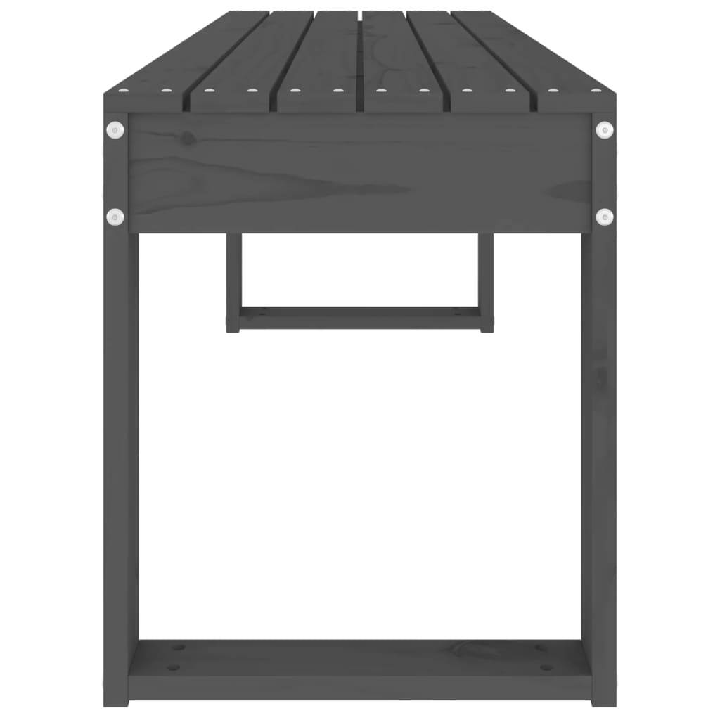 Maison Chic - Banc de jardin - Banc d'extérieur - Banquette gris 110x38x45 cm bois massif de pin - Image 4
