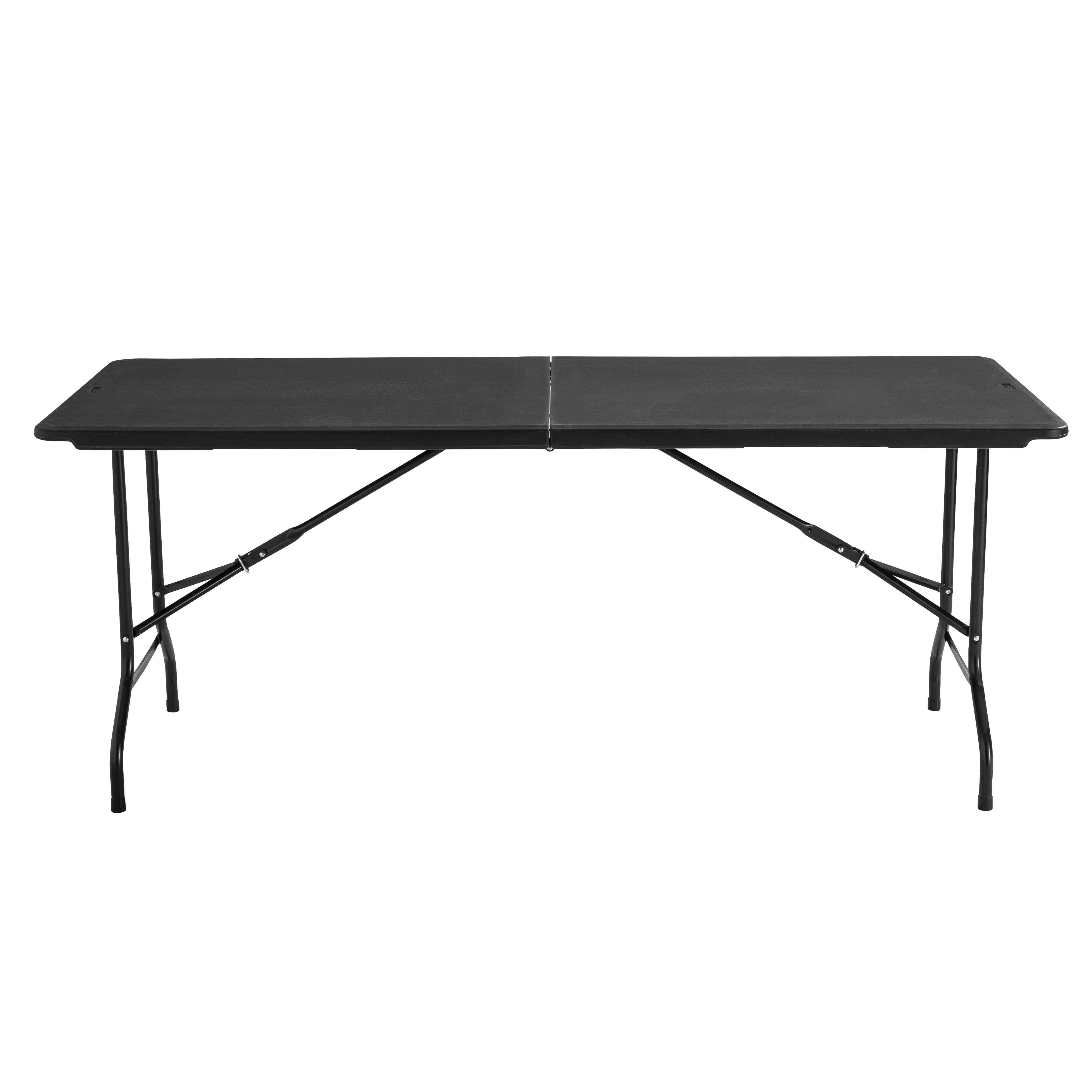Oviala - 5 Tables pliantes de camping 8 places noire - 180cm x 74cm x 75cm REKKEM - Oviala - Image 2