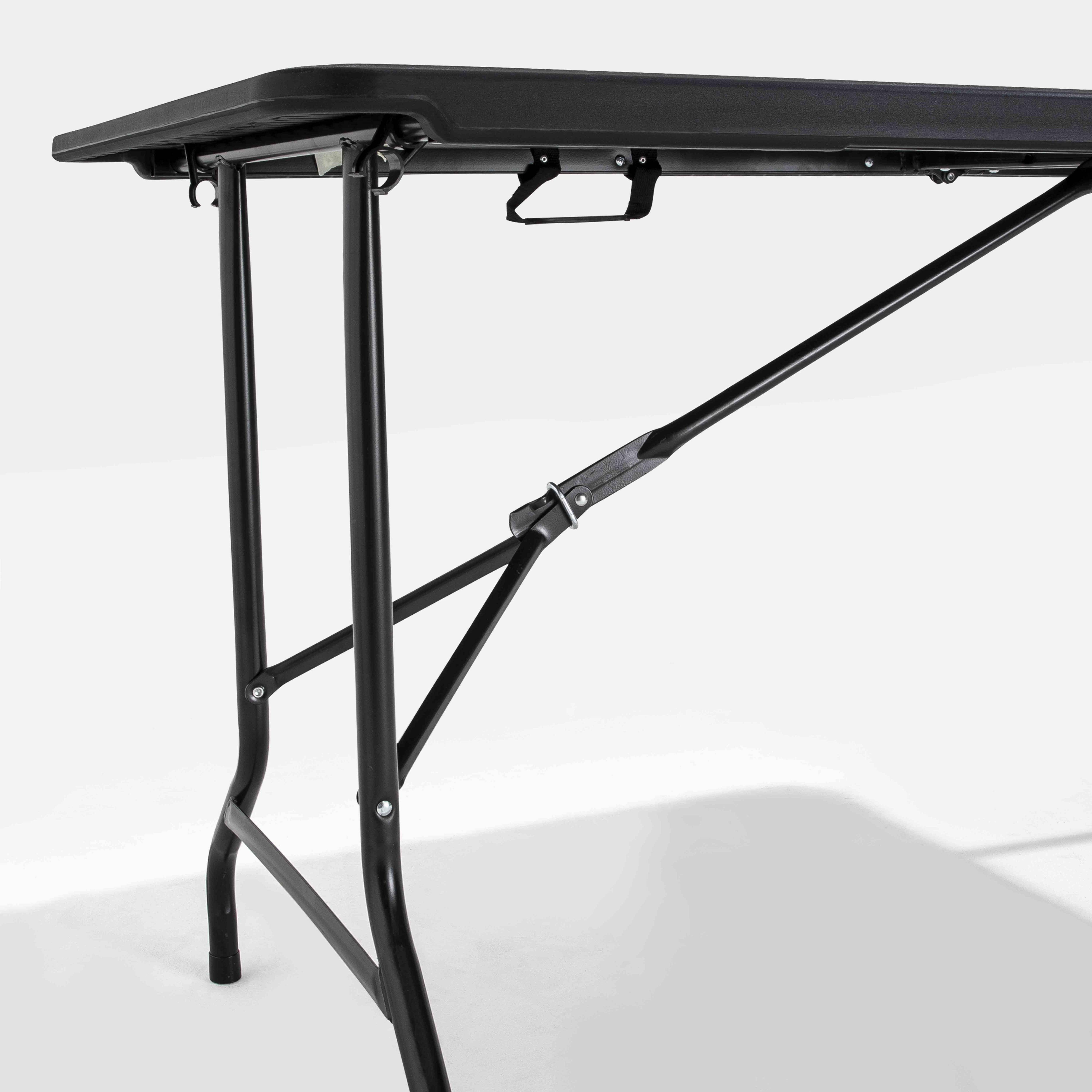 Oviala - 5 Tables pliantes de camping 8 places noire - 180cm x 74cm x 75cm REKKEM - Oviala - Image 3