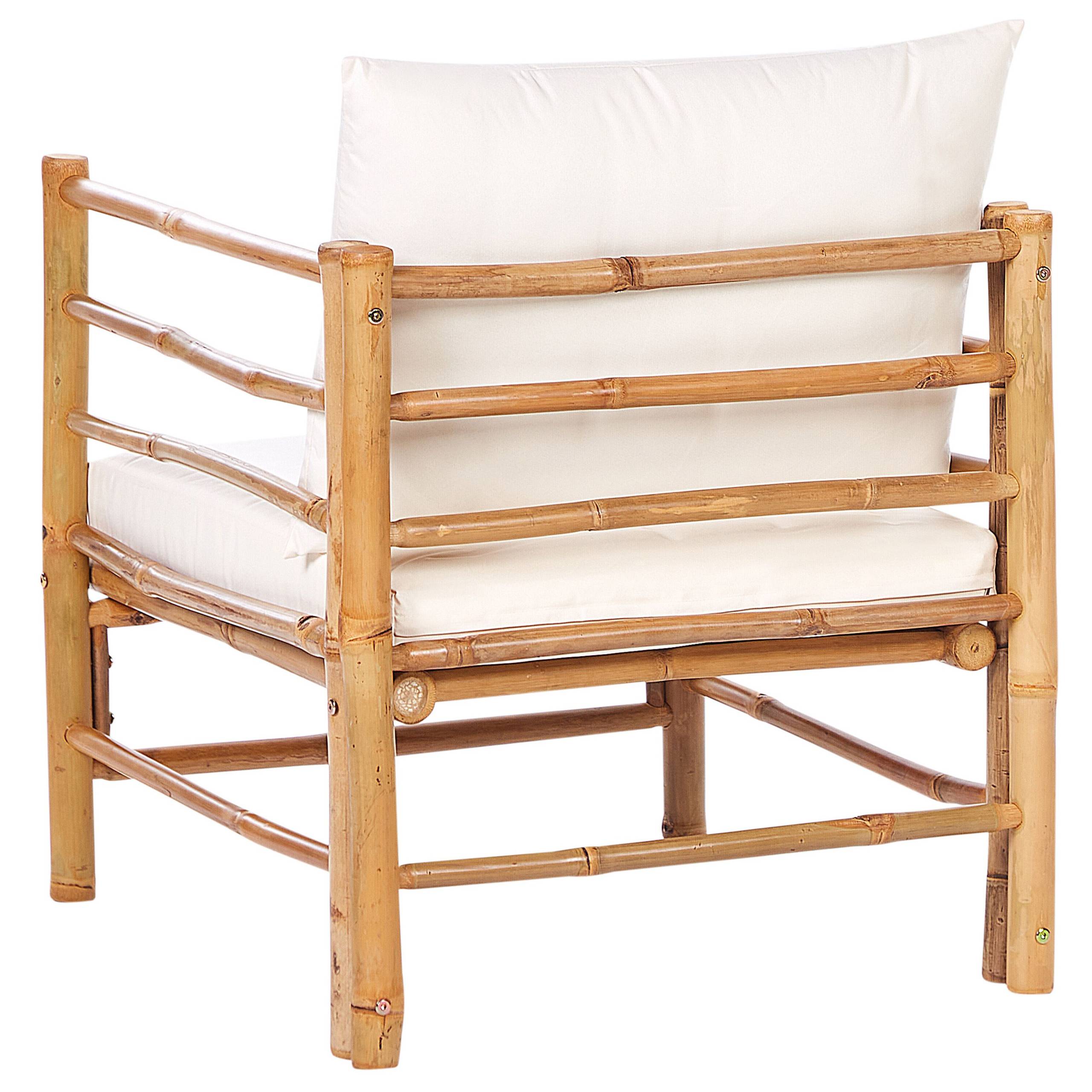 Beliani - Fauteuil Bambou Blanc cassé CERRETO - Beliani - Image 5