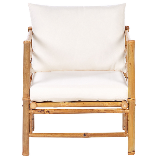 Fauteuil Bambou Blanc cassé CERRETO - Beliani - Image 3