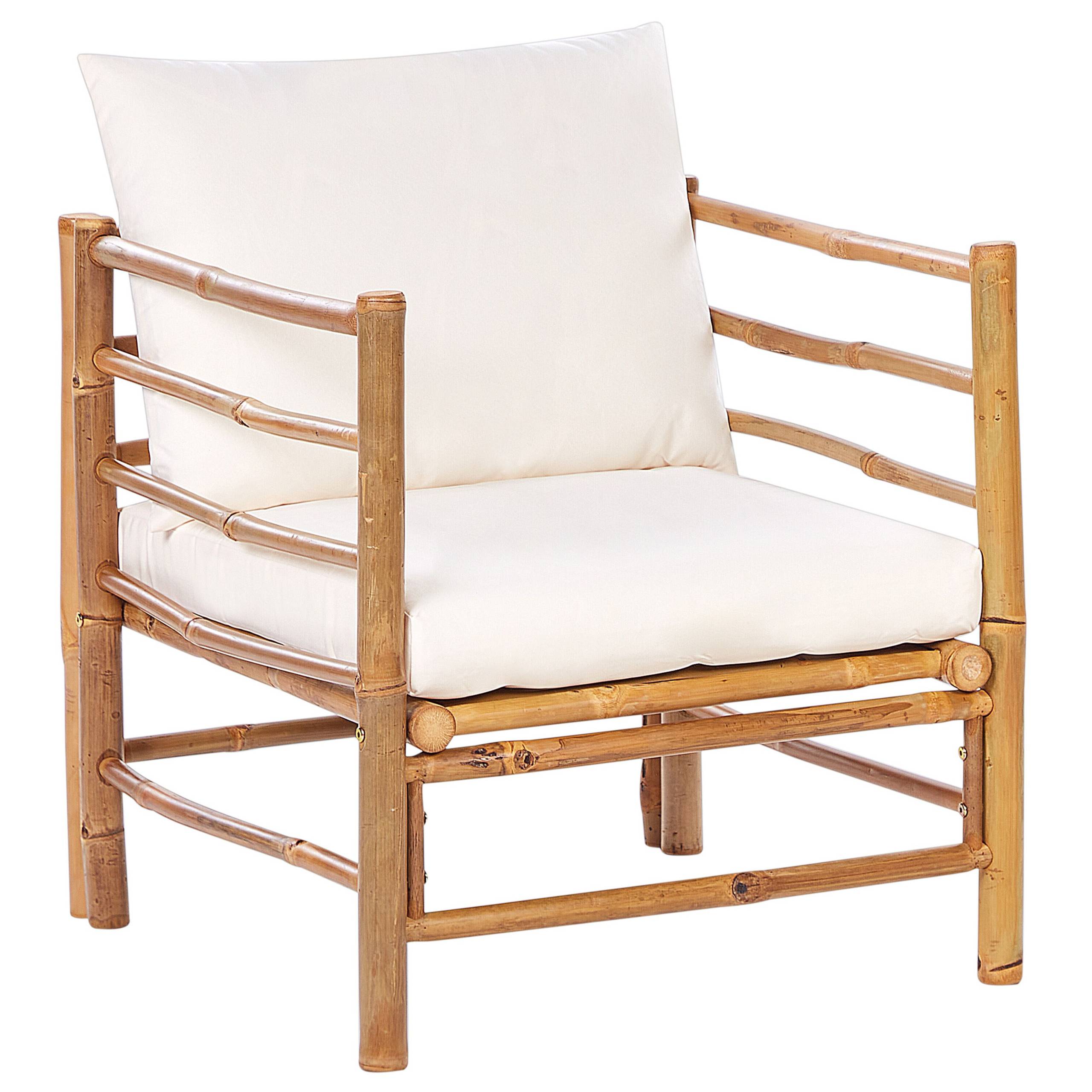 Beliani - Fauteuil Bambou Blanc cassé CERRETO - Beliani - Image 2