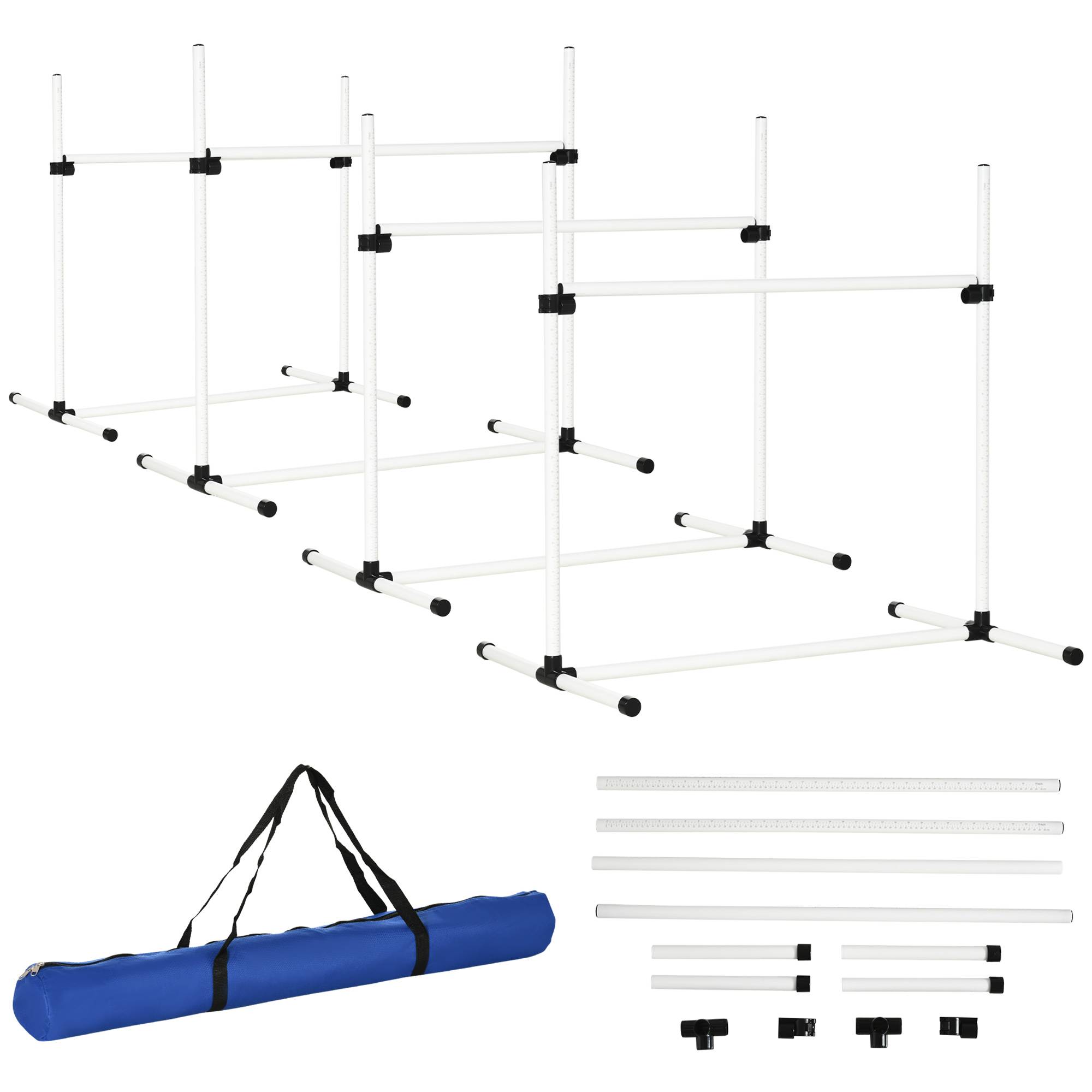 ComfortXL - Kit agilité chien à structure tubulaire 4 pièces réglables pour coordination et saut - ComfortXL Outdoor Living - Image 1