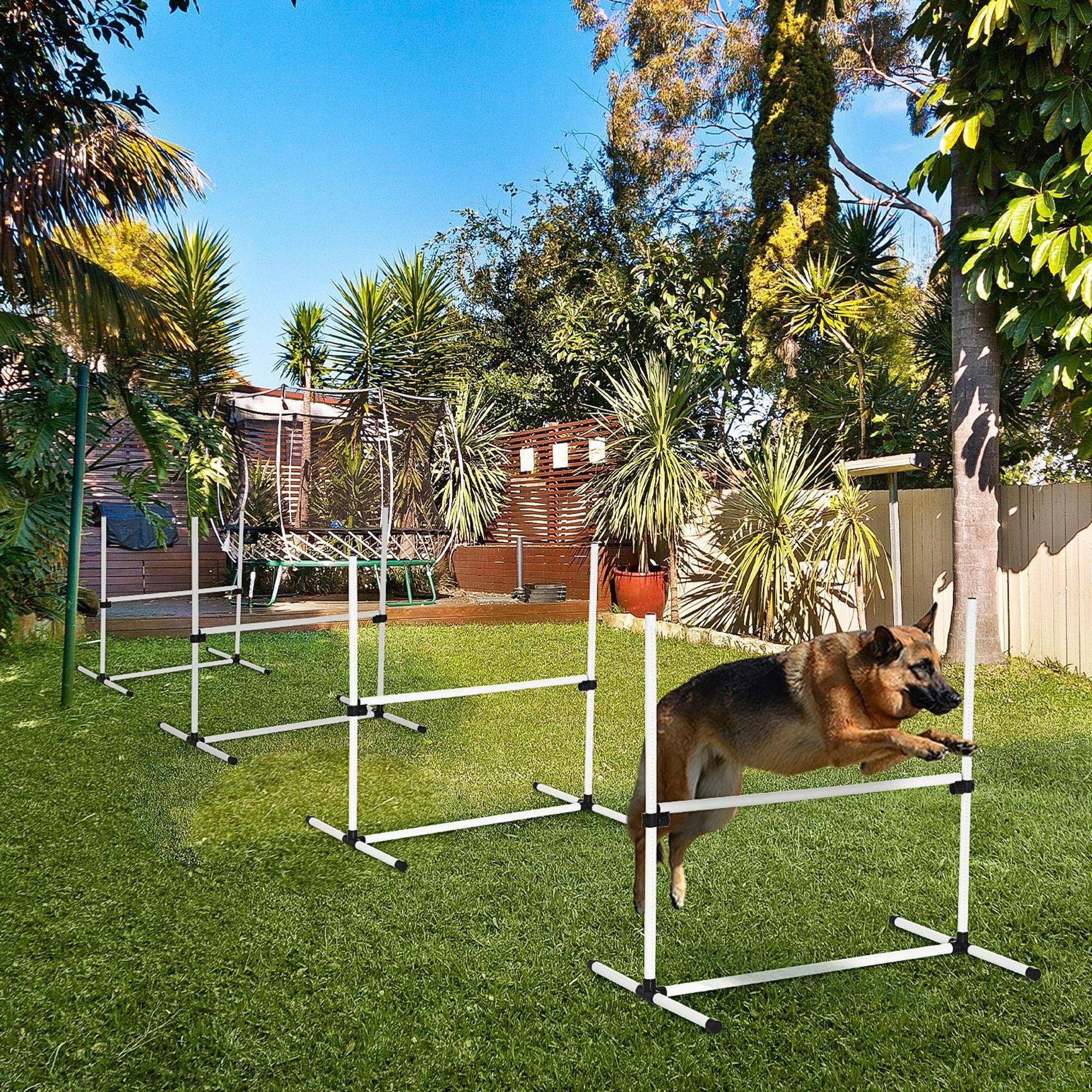 ComfortXL - Kit agilité chien à structure tubulaire 4 pièces réglables pour coordination et saut - ComfortXL Outdoor Living - Image 4