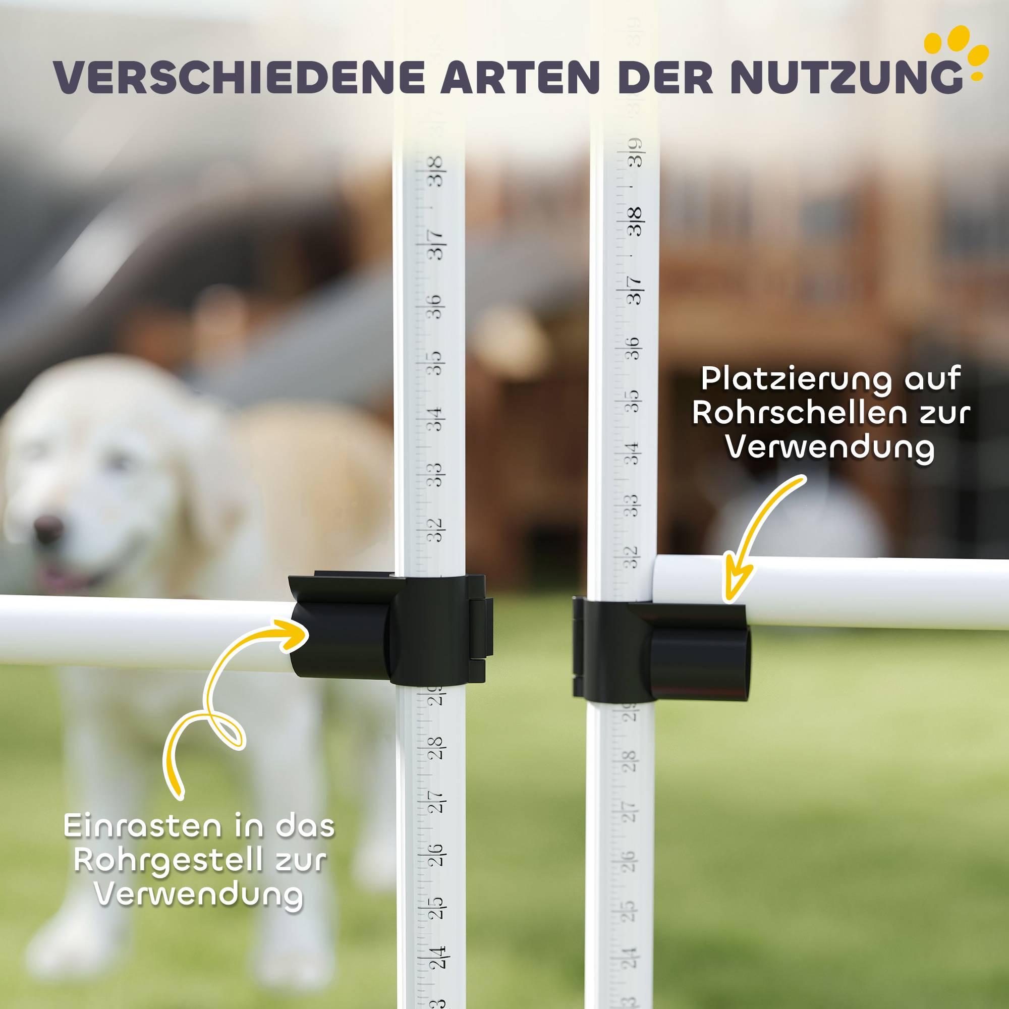 ComfortXL - Kit agilité chien à structure tubulaire 4 pièces réglables pour coordination et saut - ComfortXL Outdoor Living - Image 10