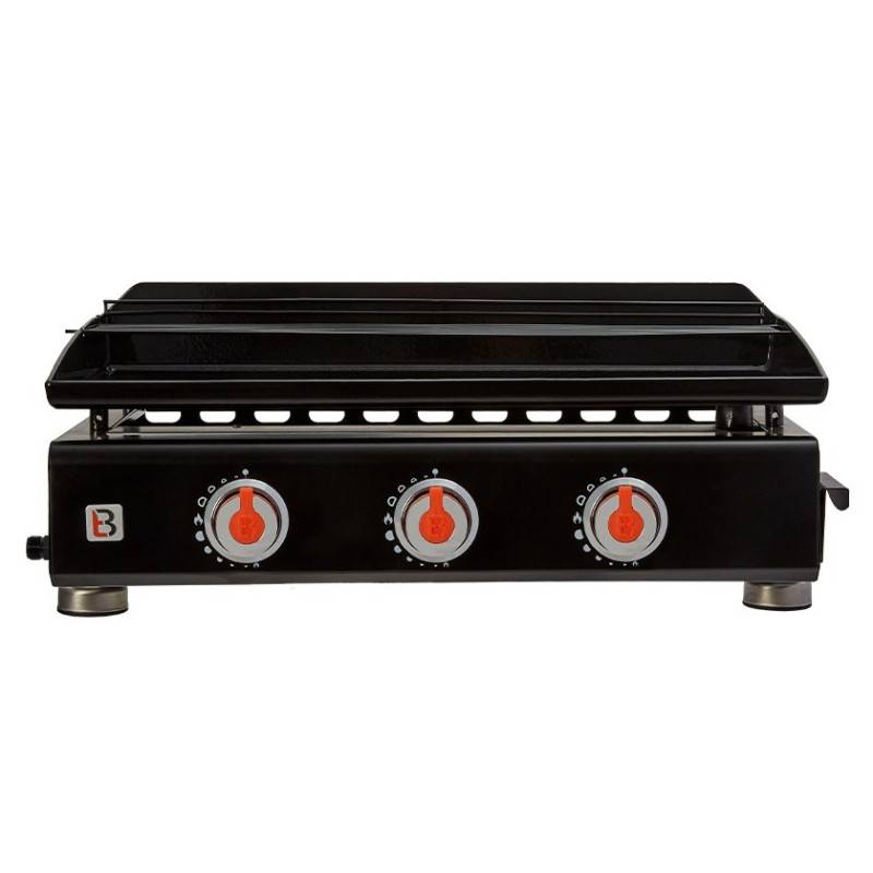 Brasero - Plancha au gaz BRASERO Silvia II G - 3 brûleurs - 64 x 34 cm - Acier, Noir - Image 2
