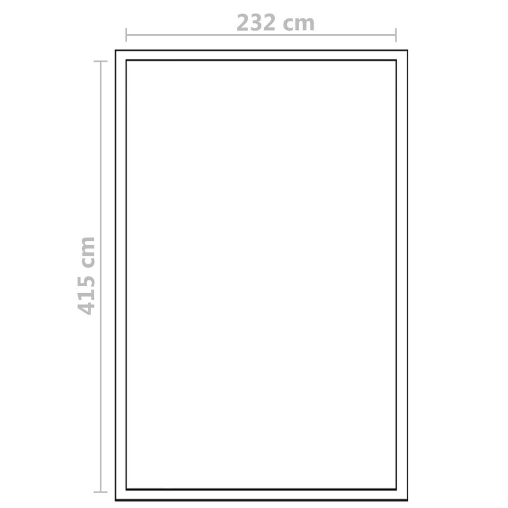 Serre de jardin aluminium et polycarbonate gris 421 x 250 x 195 cm - PANGIVO - Image 10