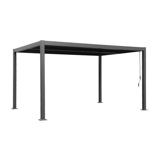 Pergola bioclimatique aluminium et acier 3x4m lames orientables + store 4m PALACE anthracite | sweeek - Image 5