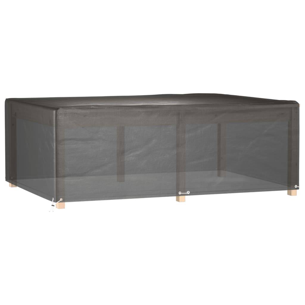 ComfortXL - Lot de 2 Housses de Protection PE pour Grande Table de Jardin Imperméable Anti-UV Noir 230x165x80 cm – ComfortXL Outdoor Living - Image 2